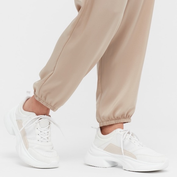 SATIN DRAPE JOGGER PANTS - Picture 3 of 6